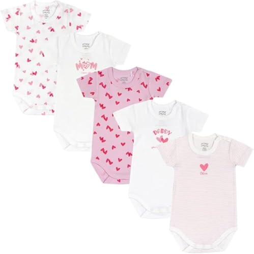 Chicco, 5 Body à Manches Courtes en Coton Léger, Sous-vêtements Bébé 0-24 Mois, Designed in Italy