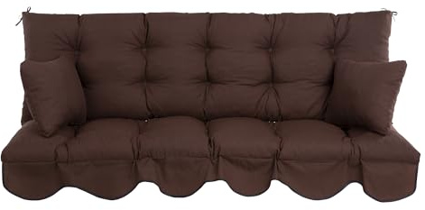 PATIO Hollywoodschaukel Auflage 170x50 cm Bora Bankauflage für Sitzfläche Rückenlehne mit Schnüren Volant vorne
