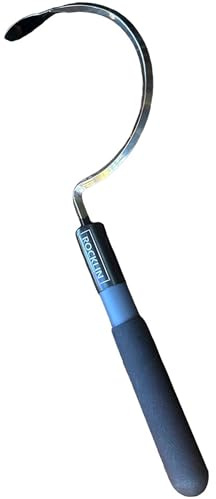 Rocklin Industry Cobra Hook Cultivator Stainless Steel Blade Heavy-Duty Garden Hand Tool for Weeding, Digging & Soil Loosening