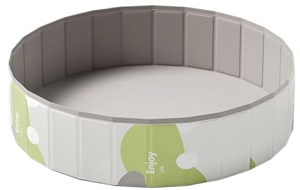 Bärbar hundpool – PVC 47,24 tum, hopfällbart husdjursbad, uppblåsbart | utomhus inomhus valppool för bakgård, terrass, däck, camping, kul, dusch, babybad, barn, fam