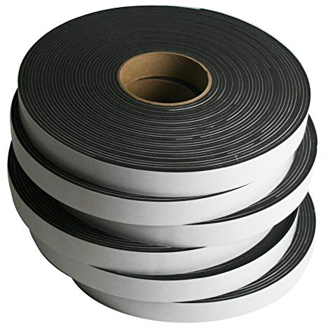 LAMATEK 1/16 x 1 x 50' Neoprene Foam Rubber Sponge Tape - Box of 6