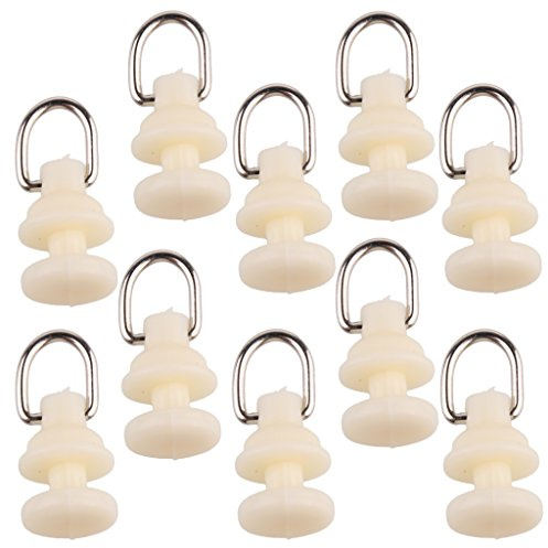 10 ganci per tenda da binario scorrevole, 15 mm