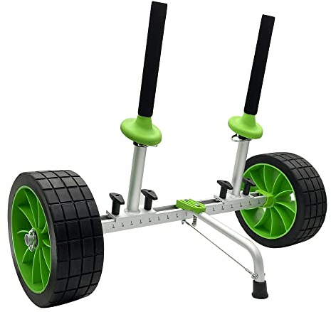 Codinter Kayak Cart, Sit-On-Top Kayak Cart Dolly Scupper Kayak Trolley with 10” All Terrain Airless Wheels for Scupper Holes Plug-in Kayaks