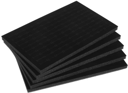 Healeved Coussin pour Boîte À Bijoux Porte-Insert D'Éponge De Bijoux 5 Pièces 100 Emplacements pour Bagues Boucles d'oreilles Broches Et Petits 28.00 X 18.00 X 1.20 Cm