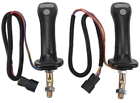 Joystick-Griffe, 2 Stück 3-Tasten-Bagger-Joystick-Griffe 6-polige Aluminiumlegierung für Doosan DH DX150 215 225 300 370-9C