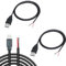 USB Pigtail 2 Stück,2 Adriges USB 2.0-Kabel,2 m Langes USB Pigtail,2-poliger blanker Draht mit offenem Ende,Stecker Stromkabel,Verlängerungskabel,5 V 2 A Stecker Stromkabel