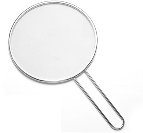 VALINK Protezione antischizzi in acciaio inox, paraspruzzi per cottura e schizzi, paraspruzzi per padelle, pentole e padelle, coperchio di ricambio con manico da 19 cm