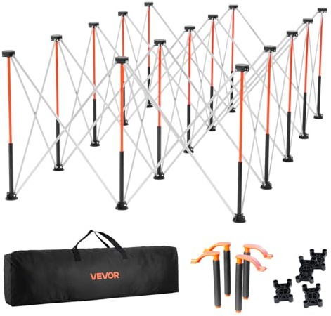 VEVOR Portable Folding Workstand, 8.05 x 4.13 ft Collapsible Workbench, 6000 lbs Weight Capacity, No Assembly Foldable Work Stand with Storage Bag, Table Top NOT Included, for Garage Workshop Outdoor