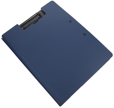 SAFIGLE Porte-bloc Dossier Rigide Portable Bleu Double Clip Tablette Écriture Pratique et Légère pour Bureau et Rangement de Documents