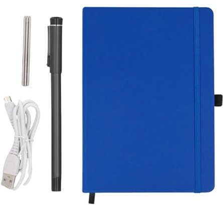 Vvikizy Smart Pen, Penna Digitale per Scrittura a 360 Gradi con Sincronizzazione in Tempo Reale, Riconoscimento del Testo OCR, per Tablet Smartphone IOS, Quaderno Elettronico con (Blu)