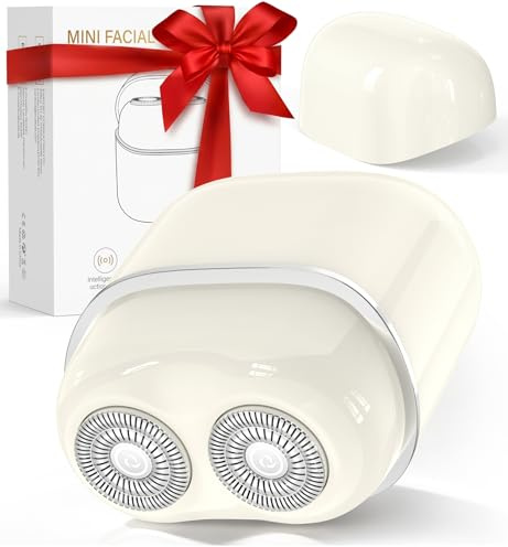 Facial Hair Removal for Women Face: Portable Painless Face Shaver with 2 Dual Blades - Rechargeable Hair Remover Device for Peach Fuzz Upper Lip Chin - Ideal for Travel/Makeup Prep