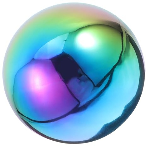 ifundom Grosse Sphère Creuse en Acier Inoxydable 201 Miroir Poli 120 MM Boule Décorative Multicolore Résistante aux Intempéries Globe Flottant pour Jardin et Bassin Boule Miroir
