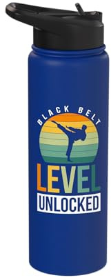 Black Belt Level Unlocked Stainless Steel Insulated Water Bottle