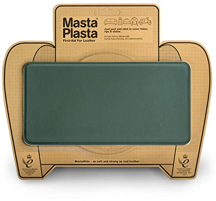 Leather Repair Patch Self Adhesive for Sofa, Car Seat – Green 20×10cm | The original all‑in‑one leather repair kit by MastaPlasta – upholstery‑quality, made in the UK; no tools needed