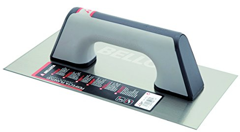BELLOTA 5861-1 BIM INOX - Edelstahl-Glättekelle mit Zwei-Material-Griff für Fertigstellungs- und Gipsarbeiten, 300 x 250 mm