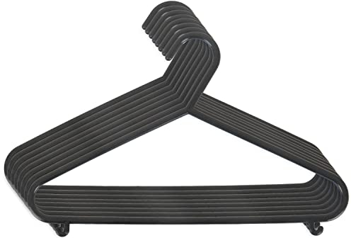 Bieco Kinder Kleiderbügel Kunststoff, Schwarz, 8 Stück