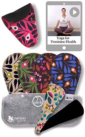 Slipeinlagen waschbar bio Baumwolle TANGA; 7-Pack (Größe S) STRING Waschbare Slipeinlagen dünn MADE IN EU; wiederverwendbare Stoff Slipeinlagen; Washable Panty Liners für Ausfluss; NICHT bei Periode