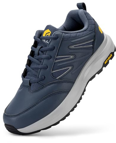 FitVille Extra Large Chaussures de Randonnée Imperméables pour Hommes Baskets Basses Trekking Respirant Antidérapant Soutien de la Voûte Plantaire