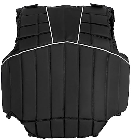Start Reitweste Kinder Sicherheitsweste Reiten – Verstellbare Reitschutzweste mit Rückenprotektor für Mädchen & Jungen – Schutzweste Pferd Reitsport (Schwarz, 12)