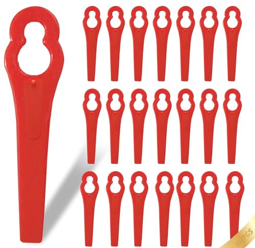 100 Stück Rasentrimmer Messer, Ersatzmesser Kompatibel Kunststoff Ersatzmesser Trimmermesser Kunststoffmesser Zubehör, passend für Rasentrimmer Freischneider