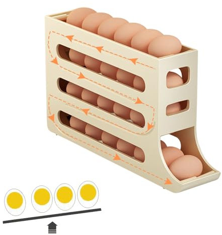 Baketron Distributeur Oeuf,Rangement oeuf Pour Réfrigérateur,boite a oeufs,istributeur automatique d'œufs Convient pour les réfrigérateurs, les cuisines et les armoires
