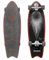 STAR SCOOTER Surf Skateboard Longboard Vintage Retro Cruiser High Speed Kugellager ABEC-11 Komplett Unisex | Grau