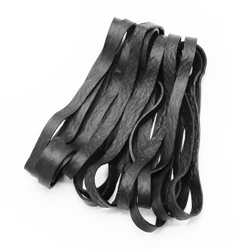 20 Piezas Bandas de Goma Negras Gomas Elasticas Papeleria Anchas de 10 mm Gomas Papeleria Gomas Elasticas Papeleria para oficina, hogar, escuela (negro)