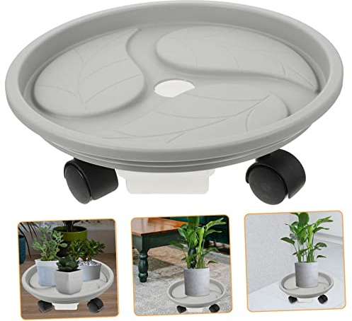 TOYANDONA Support pour Pot de Fleurs à roulettes en Plastique, Chariot Mobile Facile à Déplacer Plateau, Protège Le Sol, Adapté Intérieur et Extérieur