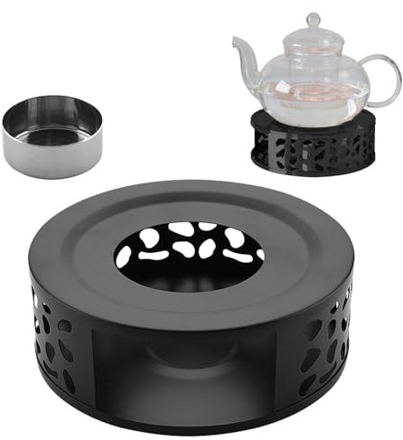 Tea Warmer for Teapot, Tea Warmer, Coffee Warmer Made of Stainless Steel with Tea Light Holder, Tea Warmer, Tea Warmer Suitable for Heating Tea, Coffee, Milk, Rechaud Suitable for All Teapots