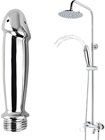 UIEXAY Doccia Doccia Metallo Clistere Anale Cleaner Douche Colon Cleaner(Argento)