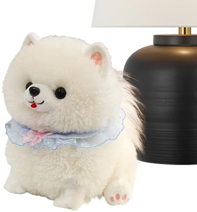 Generisch Perros de peluche de 25 cm – Suave peluche realista con bonito diseño de cachorro, juguete suave para niños, niñas, novia, familia, regalo, decoración y consuelo