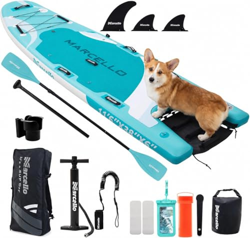 Paddle board,11‘5x38“x6“ Extra Wide Stand Up Paddle Board with Dog Ramp