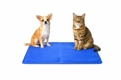 Generico Tappetino Rinfrescante per Cani e Gatti 40x50 cm, Cooling Mat Pieghevole, Superficie Impermeabile, Tappeto Estivo per Animali Domestici, Ideale per Casa, Cucce, Divano e Viaggio – Blu