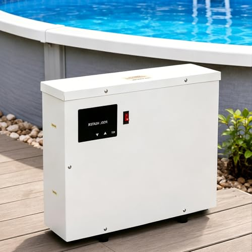 moupeaktain Elektriskt Poolvärmare 220V med Touchscreen, 5.5KW/9KW/11KW Poolvärmare i Rostfritt Stål med Automatisk Temperaturkontroll för Utomhuspool, Spa Och Bubbelbad 11KW