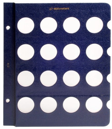 Whitman Classic® Coin Album Blank Page – 27mm: Plain, No Dates