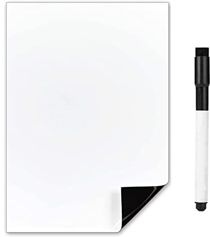 TMS A5 Magnetic Whiteboard for Fridge | Mini Whiteboard & Memo Board with Dry Wipe Pen for Notes or Reminders | use as Small Notice Board, Weekly Meal Planner or to Do List