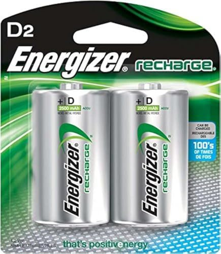Energizer Rechargeable Batteries, D, 2-Count (Pack of 3 (2 ct each))