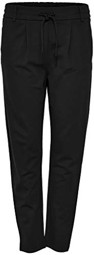 ONLY Mujer Pantalón Elegante de Tela Poptrash Paperback Pantalones de Estiramiento Pantalones de Negocios ONLPOPTRASH Nuevo, Color:Negro, Talla:S / 34L, Largo de la Pierna:L34