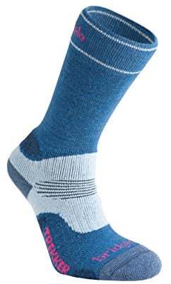 Bridgedale HIKE Midweight Merino Performance Boot Original-Women's- Medium-Blue / Sky