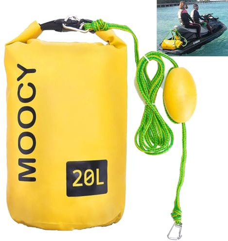 MOPHOEXII PWC Sand Bag Anchor & Dry Bag,2 in 1 Jet Ski Anchor Kit for Float with Adjustable Buoy,Pool Float Anchor for Jetski, Kayak, Seadoo, Paddle Board, Waverunner, Watercraft, and Swim Mat