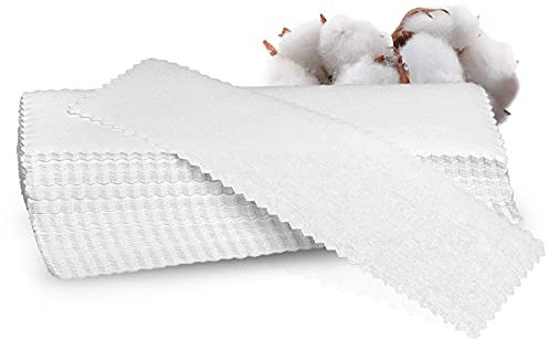 100x Baumwollstreifen Sugaring, 20x7 cm Kosmetex Vliesstreifen zum Zuckern mit Zuckerpaste, weiße Baumwolle Textil Vlies (Stoff Weiß)