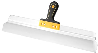 QWORK® Espátula pladur 600 mm, Espatula masilla de acero inoxidable para aplicar y alisar masilla, yeso, cemento