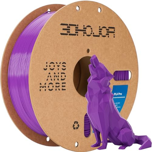 3DHoJor PLA Pro Filament 1.75mm,3D Printer Filament,1kg Cardboard Spool (2.2lbs), Fit Most FDM 3D Printer, Purple