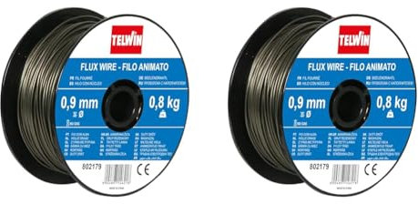 Telwin 802179 Bobina Filo Animato per Saldatura, 0.9 Mm - 0.8 Kg, Grigio (Confezione da 2)