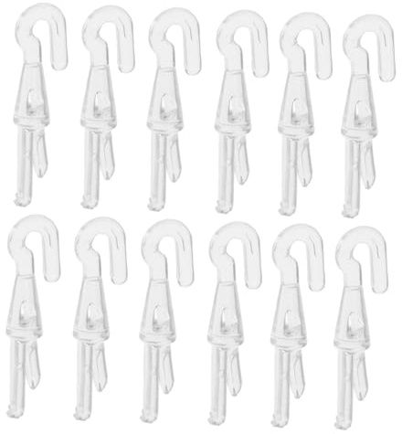 Blind Hook Replacement, 12pcs Blind Wand Window Curtainan Fittings Alloy for Home Office Curtain Wands, Vertical Replacement Parts