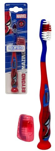 Spazzolino manuale per bambini Spiderman Marvel accessorio per la cura dell'igiene orale spazzolino con manico ergonomico setole morbide