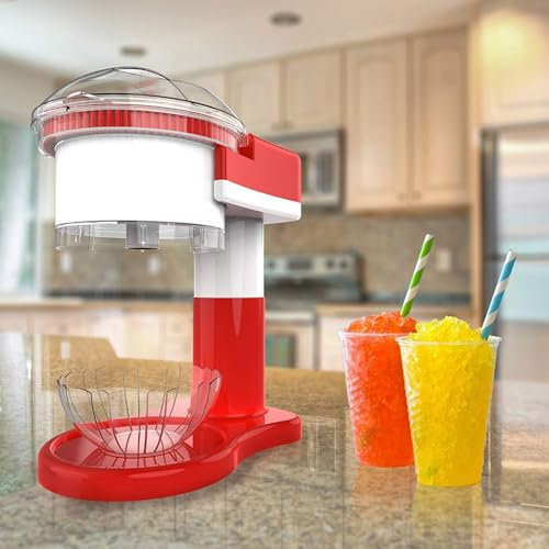 Broyeur à glace électrique pour glace rasée 500 ml Machine à glaçons compacte pour boules de neige faites maison Slushies Cocktails Frappe Café Thé glacé Machine à glaçons pour les fêtes à la maison