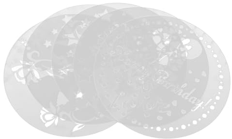 LABRIMP Printed Molded Sugar Powder Sieve Latte Art Stencils for Coffee Decorating Reusable Stencils for Cappuccino Latte