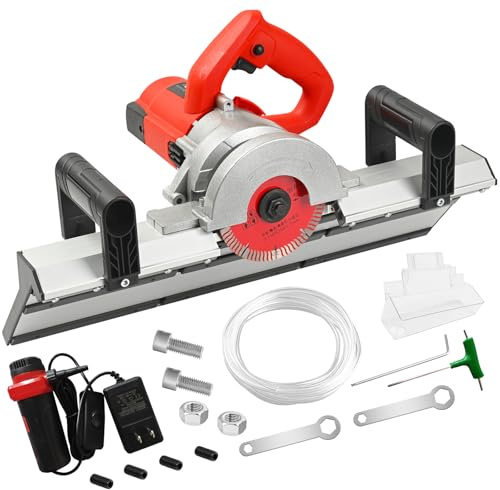 Professional 45° Tile Edge Cutter – 43 Degree Electric Chamfering Machine with Auto Water Spraying for Porcelain & Ceramic Tile Work, Labor-saving Tool