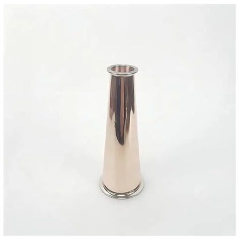 Réducteur de cuve en cuivre à bride tri-clamp de 4 (119 mm x 2 ; 64 mm) for brassage maison, hauteur 300 mm.
